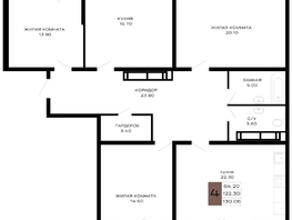Продается 4-комнатная квартира ЖК Сердце, 130.05  м², 48768750 рублей