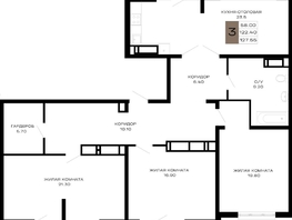 Продается 3-комнатная квартира ЖК Сердце, 127.55 м², 54208750 рублей