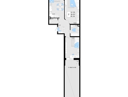 Продается 2-комнатная квартира ЖК Фонтаны, литер 19, 69.86  м&sup2;, 11526900 рублей