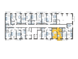 Продается 1-комнатная квартира ЖК Небо, литера 3, 40.5 м², 6981705 рублей