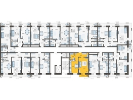 Продается 1-комнатная квартира ЖК Небо, литера 3, 42.1 м², 7522430 рублей
