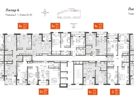 Продается 3-комнатная квартира ЖК Все Свои VIP, литера 4, 88.75 м², 26625000 рублей