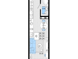 Продается Студия ЖК Резиденция морей, корпус В, 29.24  м², 7807080 рублей