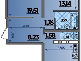 Продается 2-комнатная квартира ЖК Город у моря, литера 21, 66.72  м², 9854999 рублей