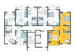 Продается 2-комнатная квартира ЖК Горный квартал, литера 6, 60.4  м², 18391800 рублей