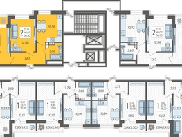 Продается 2-комнатная квартира ЖК Смородина, литера 11, 50.5  м², 6908400 рублей