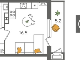 Продается Студия ЖК Рекорд 2, литера 1, 29.8  м², 7038760 рублей