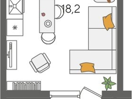 Продается Студия ЖК Рекорд 2, литера 2, 29.5  м², 7050500 рублей