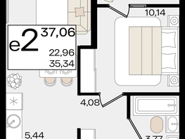 Продается 2-комнатная квартира ЖК Патрики, литер 1.3, 37.06  м&sup2;, 10895640 рублей