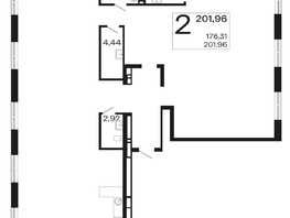 Продается 1-комнатная квартира ЖК Патрики, литер 5.1, 201.96  м&sup2;, 69292476 рублей
