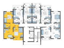 Продается 2-комнатная квартира ЖК Горный квартал, литера 2, 61.2  м², 18084600 рублей