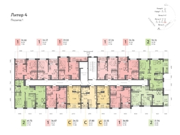 Продается 1-комнатная квартира ЖК Клубный квартал «Друзья», лит 4, 35.95 м², 5356550 рублей