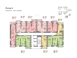 Продается 1-комнатная квартира ЖК Теплые края, литер 4, 41.72  м², 5548760 рублей