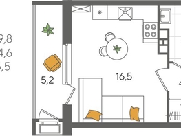 Продается Студия ЖК Рекорд 2, литера 5, 29.8  м², 6660300 рублей
