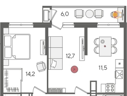 Продается 2-комнатная квартира ЖК Рекорд 2, литера 5, 58.6  м², 11913380 рублей