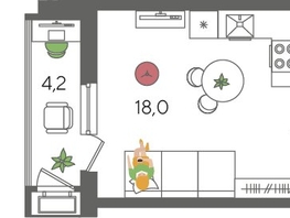 Продается Студия ЖК Рекорд 2, литера 6, 29  м², 6548200 рублей