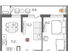 Продается 2-комнатная квартира ЖК Рекорд 2, литера 1, 60.1  м², 12608980 рублей