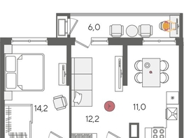 Продается 2-комнатная квартира ЖК Рекорд 2, литера 2, 56.8  м&sup2;, 12427840 рублей