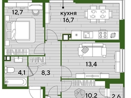 Продается 3-комнатная квартира ЖК DOGMA PARK (Догма парк), литера 9, 69.4  м², 9847860 рублей