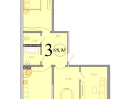 Продается 3-комнатная квартира ЖК Радонеж, блок-секция 2,3,4, 98.98  м², 11383850 рублей