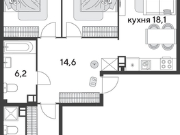 Продается 3-комнатная квартира ЖК Парк Победы 2, литера 31, 92.7  м², 12894570 рублей