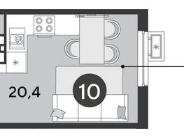 Продается Студия ЖК Парк Победы 2, литера 6, 24  м², 4891200 рублей