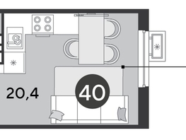 Продается Студия ЖК Парк Победы 2, литера 6, 24  м², 5032800 рублей