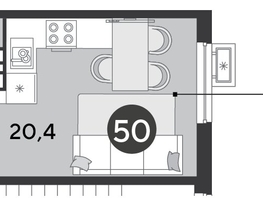Продается Студия ЖК Парк Победы 2, литера 6, 24  м&sup2;, 5083200 рублей