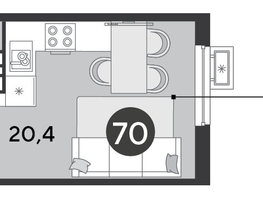 Продается Студия ЖК Парк Победы 2, литера 6, 24  м&sup2;, 5306400 рублей