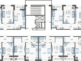 Продается 2-комнатная квартира ЖК Смородина, литера 14, 49.86  м², 6895638 рублей