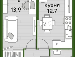 Продается 1-комнатная квартира ЖК DOGMA PARK (Догма парк), литера 3, 37.5  м², 6513750 рублей