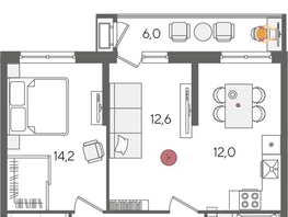 Продается 2-комнатная квартира ЖК Рекорд 2, литера 5, 59.6  м&sup2;, 12003440 рублей