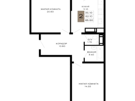 Продается 2-комнатная квартира ЖК Сердце, 65.8  м&sup2;, 23359000 рублей