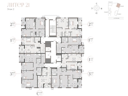 Продается 2-комнатная квартира ЖК Моренуар, литер 21, 56.15  м&sup2;, 11230000 рублей