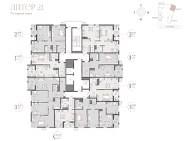 Продается 1-комнатная квартира ЖК Моренуар, литер 21, 47.8  м&sup2;, 9789440 рублей