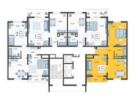 Продается 2-комнатная квартира ЖК Горный квартал, литера 6, 60  м&sup2;, 16389000 рублей