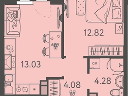 Продается 1-комнатная квартира ЖК Клубный квартал «Друзья», лит 1, 35.6  м&sup2;, 5980800 рублей