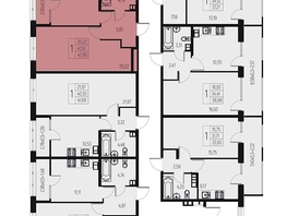 Продается 1-комнатная квартира ЖК Атаманский сад, литер 1, 42.95  м&sup2;, 6658000 рублей