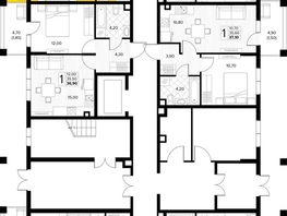 Продается 2-комнатная квартира ЖК Кипарис, литер 6, 56.7  м&sup2;, 17293500 рублей