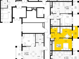 Продается 1-комнатная квартира ЖК Кипарис, литер 6, 36  м&sup2;, 12420000 рублей