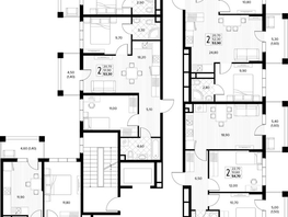 Продается 2-комнатная квартира ЖК Кипарис, литер 6, 52.6  м&sup2;, 16043000 рублей
