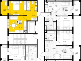 Продается 1-комнатная квартира ЖК Кипарис, литер 8, 36.4  м&sup2;, 12558000 рублей