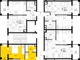 Продается 1-комнатная квартира ЖК Кипарис, литер 8, 39.1  м&sup2;, 13489500 рублей