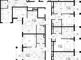 Продается 1-комнатная квартира ЖК Кипарис, литер 7, 40.8  м&sup2;, 14076000 рублей