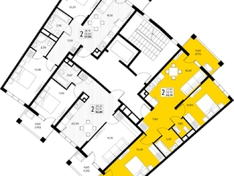 Продается 2-комнатная квартира ЖК Кипарис, литер 7, 62.1  м&sup2;, 18940500 рублей
