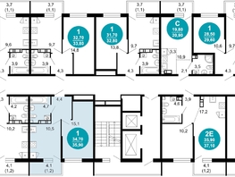 Продается 1-комнатная квартира ЖК Флора, 4 этап, 35.8  м&sup2;, 14144432 рублей