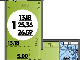 Продается Студия ЖК Восточный, литера 42, 26.59  м&sup2;, 4099475 рублей