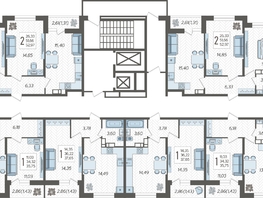 Продается 2-комнатная квартира ЖК Смородина, литера 14, 51.79  м&sup2;, 6913300 рублей