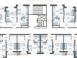 Продается 2-комнатная квартира ЖК Смородина, литера 12, 51.79  м&sup2;, 6836280 рублей
