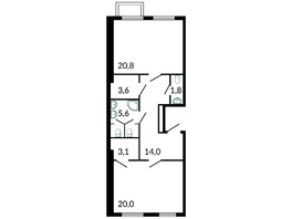 Продается Универ. помещ ЖК Флора, 1 этап литера 6, 69.8  м&sup2;, 31870680 рублей